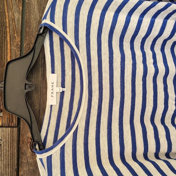 Frame blue & white striped top size Medium - Picture 3 of 7
